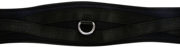 Cincha caballos con espuma memoria negra 115cm